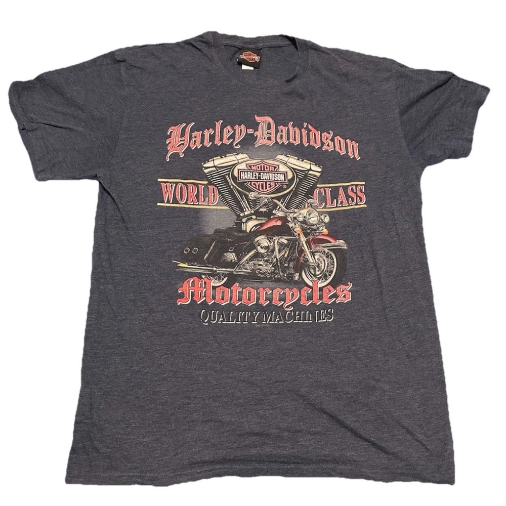 Harley Davidson Mens Double Sided Tshirt Sz Large Black Janesville, WI Biker